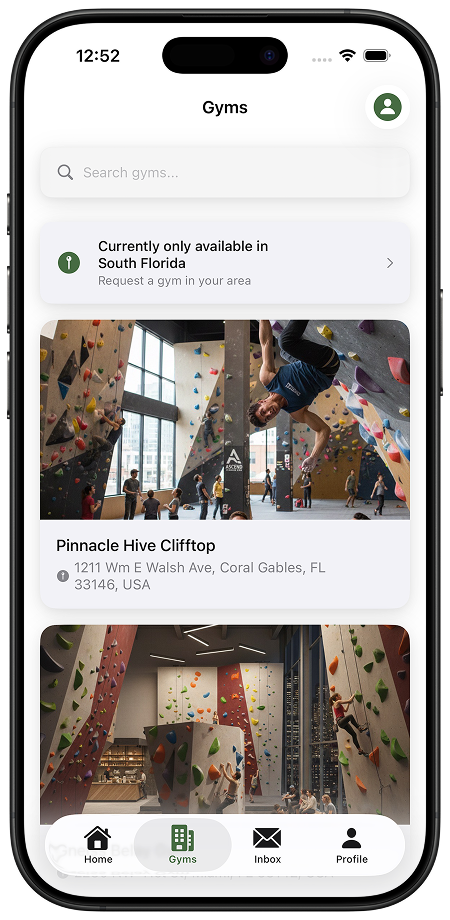 Browse gyms — discover climbing gyms near you