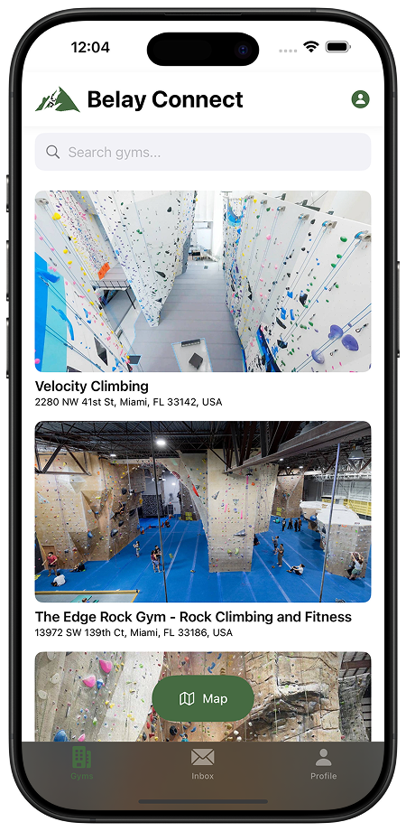 Belay Connect App Screenshot