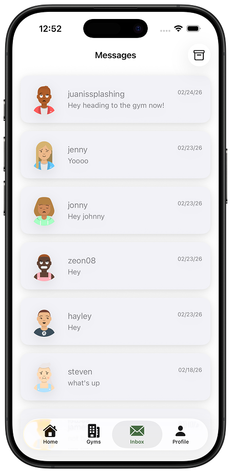 Chat with climbing partners — coordinate sessions